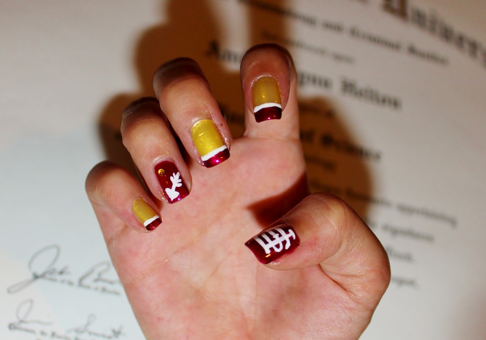 Simple Nail Art for Newbies FSU Nails GO NOLES!