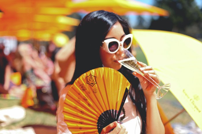 Stephanie Liu of Honey & Silk wearing Pencey Standard and Chanel at the 4th Annual Veuve Clicquot Polo Classic