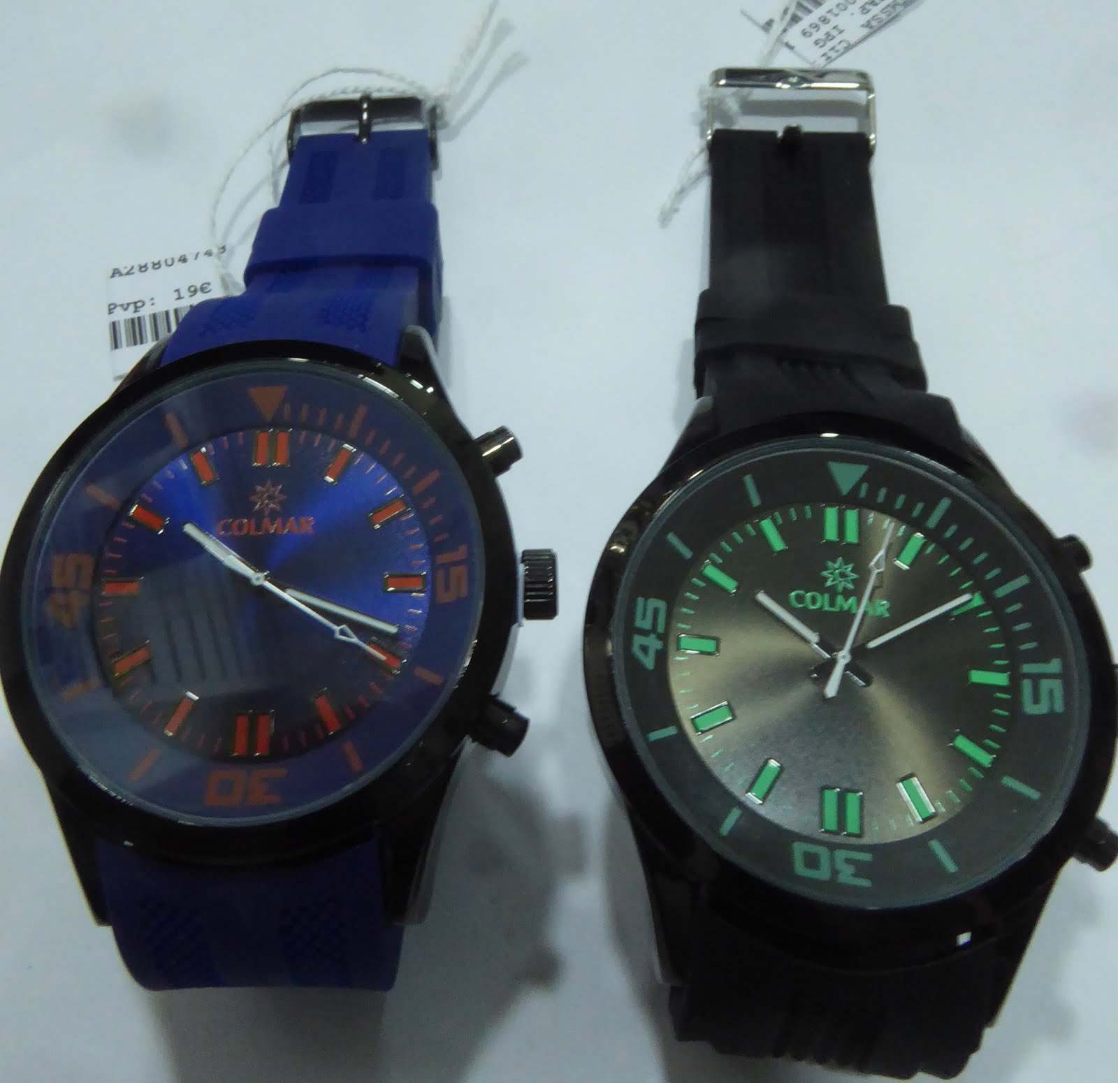 Relojes Colmar acero, sumergibles, caballero