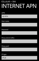 MTS Manual APN Settings for Windows Phone