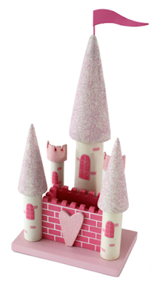pink castle pen holder