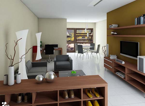 Desain Interior rumah minimalis type 45