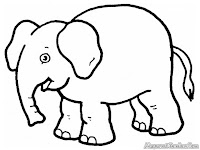 Elephant Printable Kids Coloring Pages