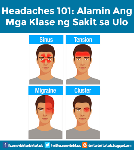 Headaches 101: Alamin Ang Mga Klase ng Sakit sa Ulo - Doktor Doktor Lads