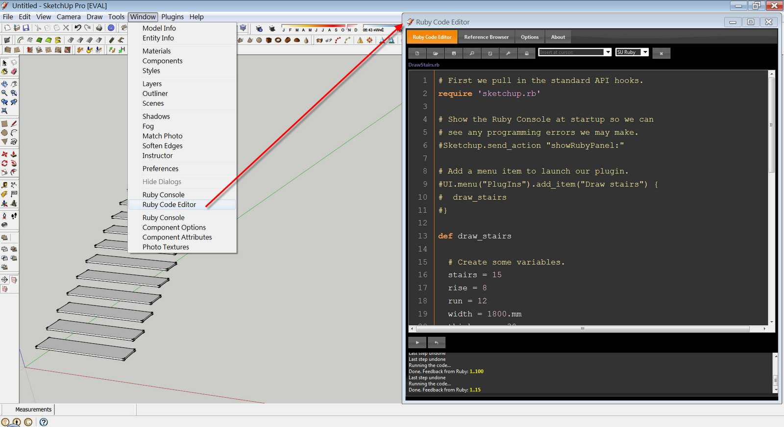 Google Sketchup Script IDE 讓你更方便測試你的程式