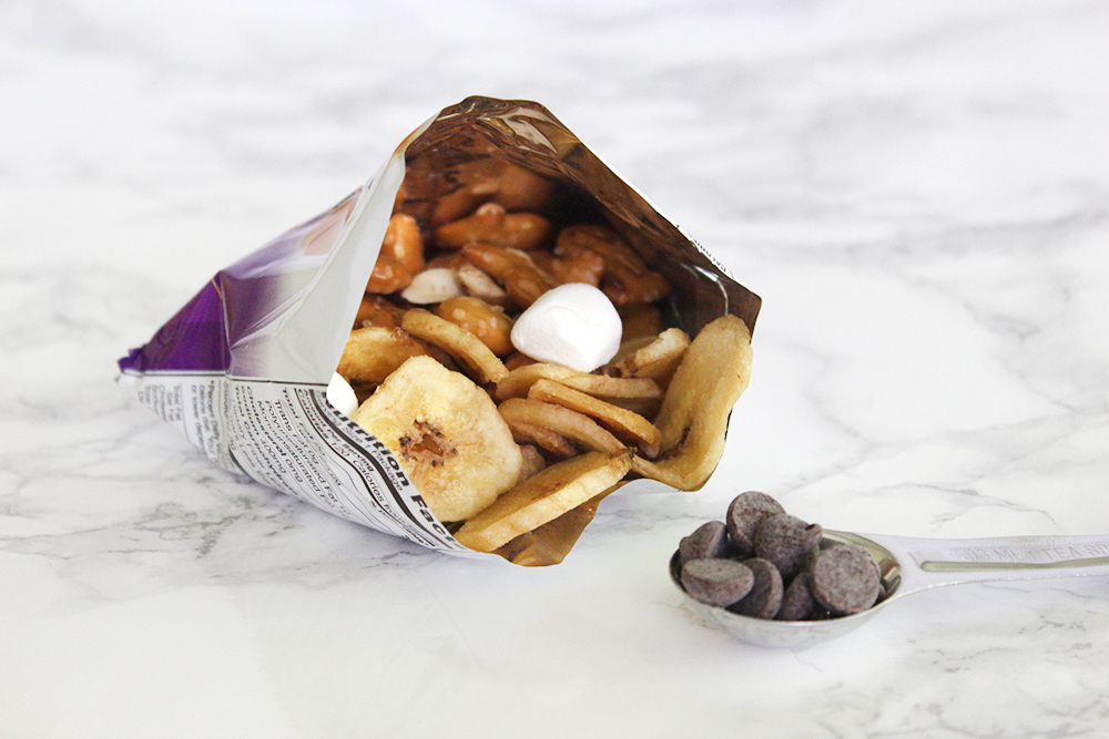 Southern Mom Loves Banana Rocky Road Pretzel Goldfish Snack Mix Recipe