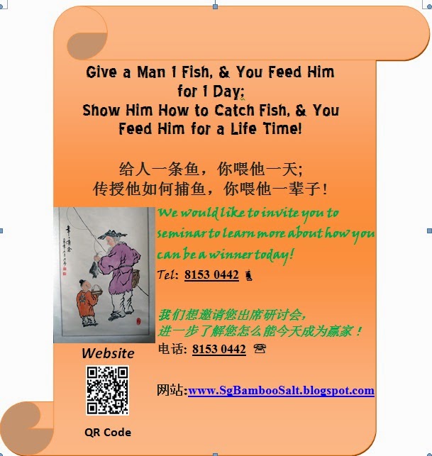Bamboo Salt Business Give A Man 1 Fish You Feed Him For 1 Day Show bamboo-salt-business-give-a-man-1-fish-you-feed-him-for-1-day-show