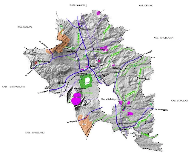 Gambar Peta infrastruktur Kabupaten Semarang