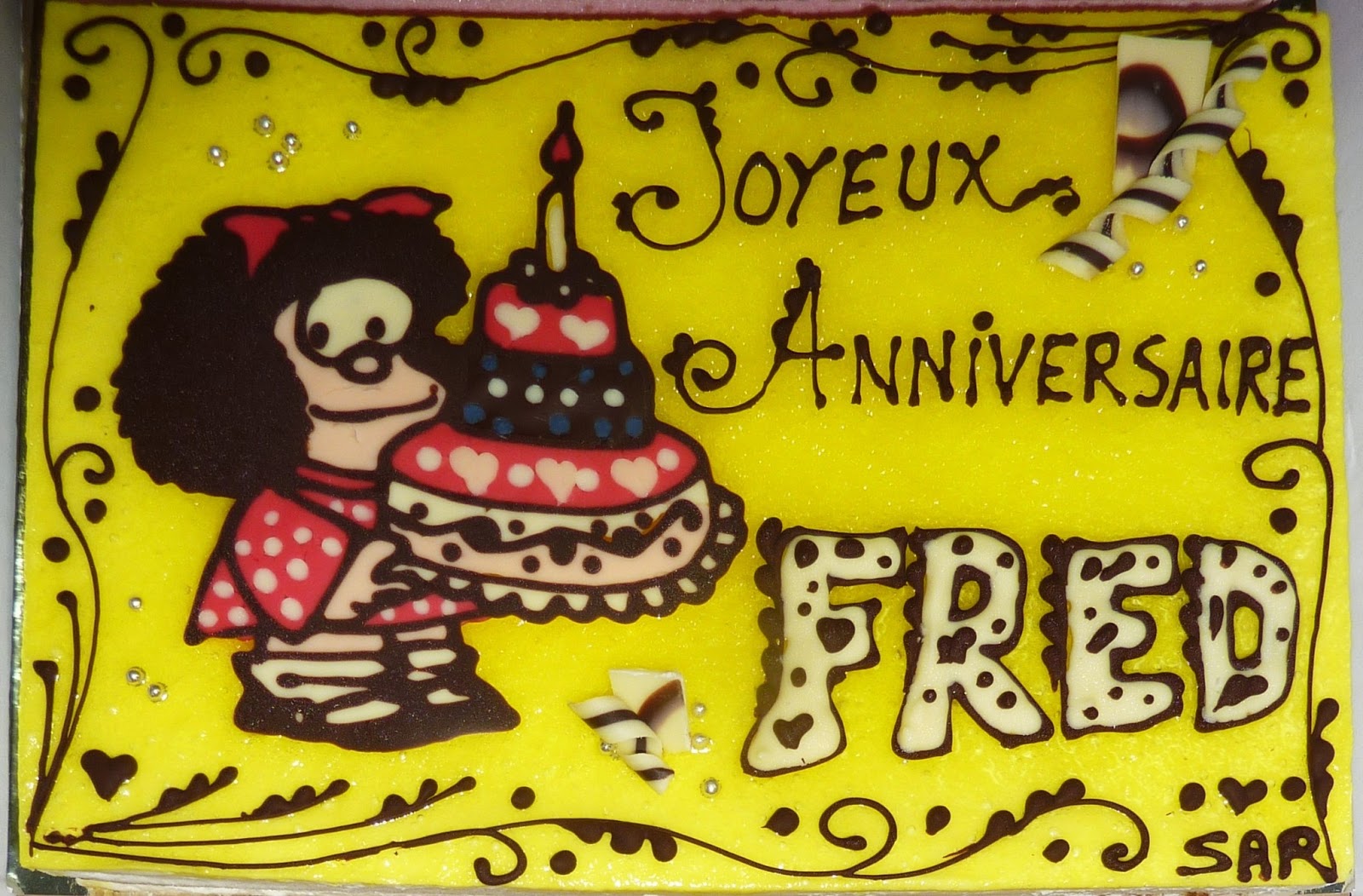 Crear para Endulzar Joyeux Anniversaire Fred