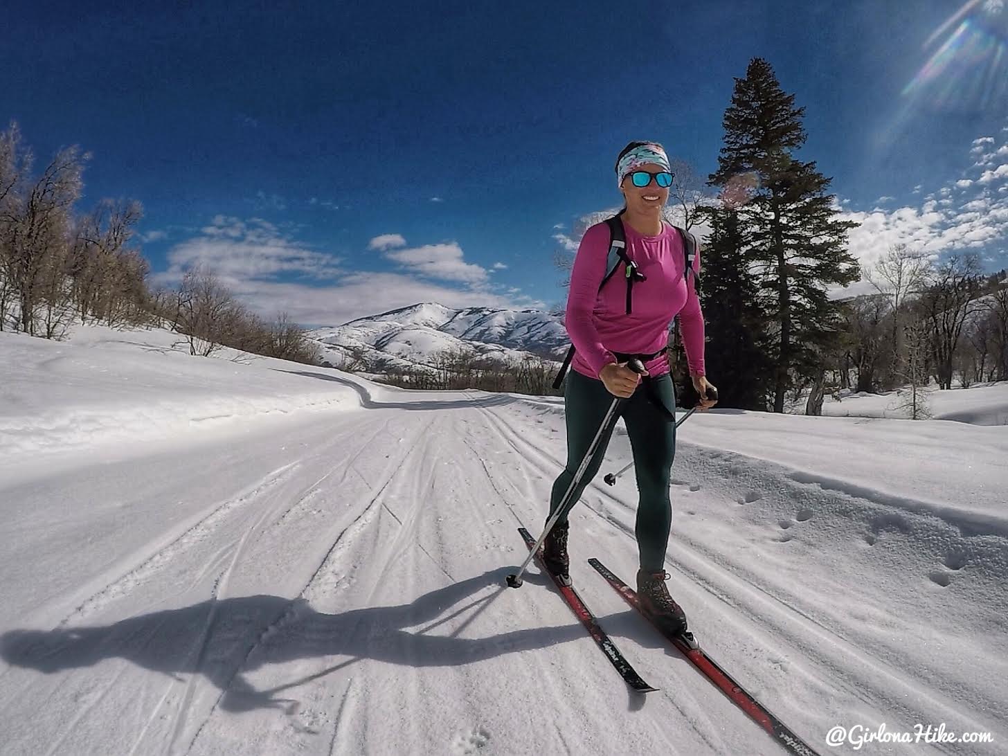 Cross Country Skiing at Ogden Nordic Girl on a Hike