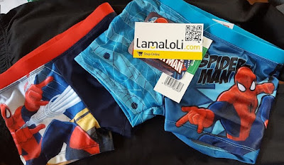 Lamaloli children's Spiderman swimming trunks shorts