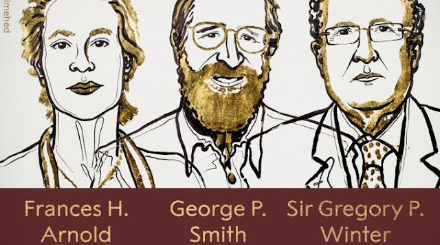 Nobel Prize 2018 In Chemistry Awarded to Frances H. Arnold, George P. Smith, Sir Gregory P. Winter