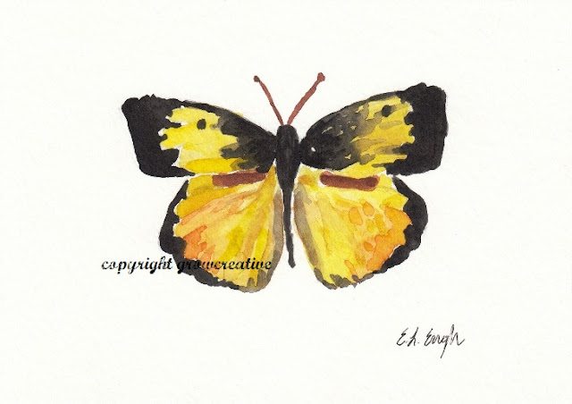 Yellow Butterfly Painting
