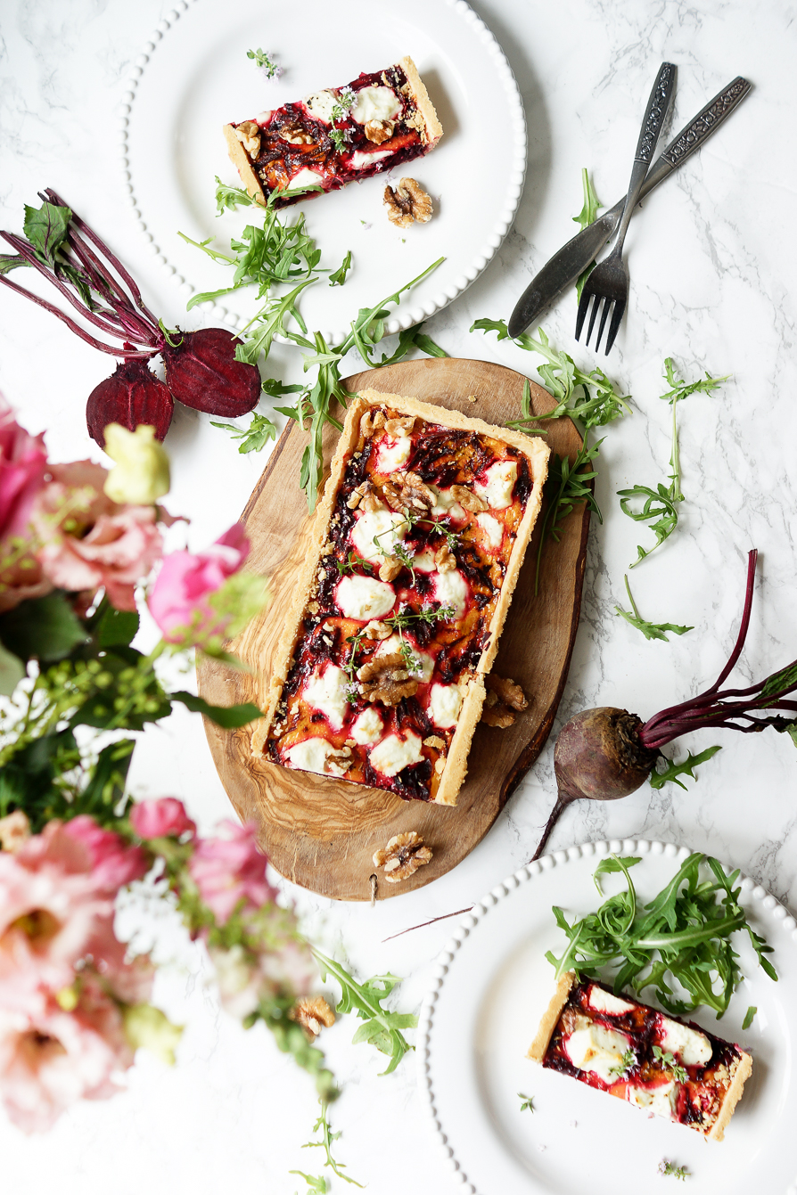 BEETROOT + GOAT'S CHEESE TART. Barely There Beauty A Lifestyle Blog