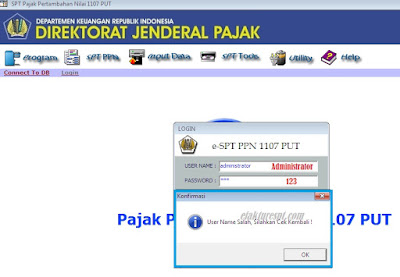 Username dan Password eSPT PPN 1107 PUT