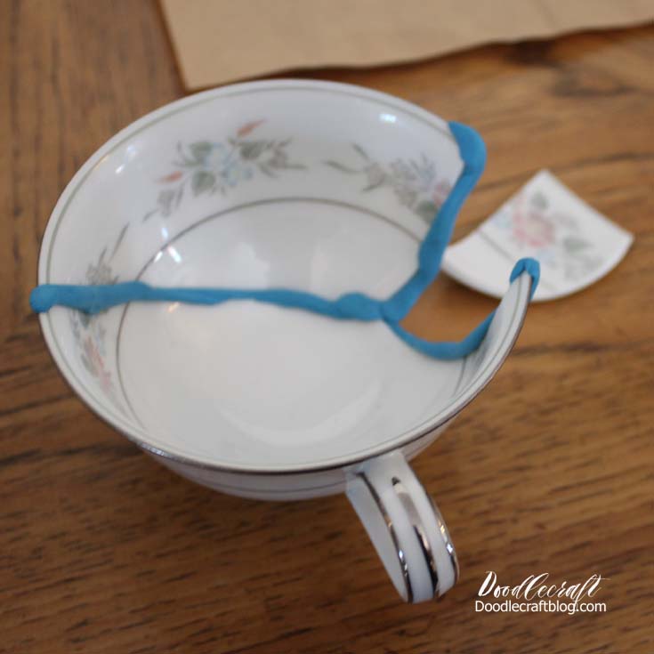Doodlecraft Broken Teacup Repair! Fix Anything with Sugru!