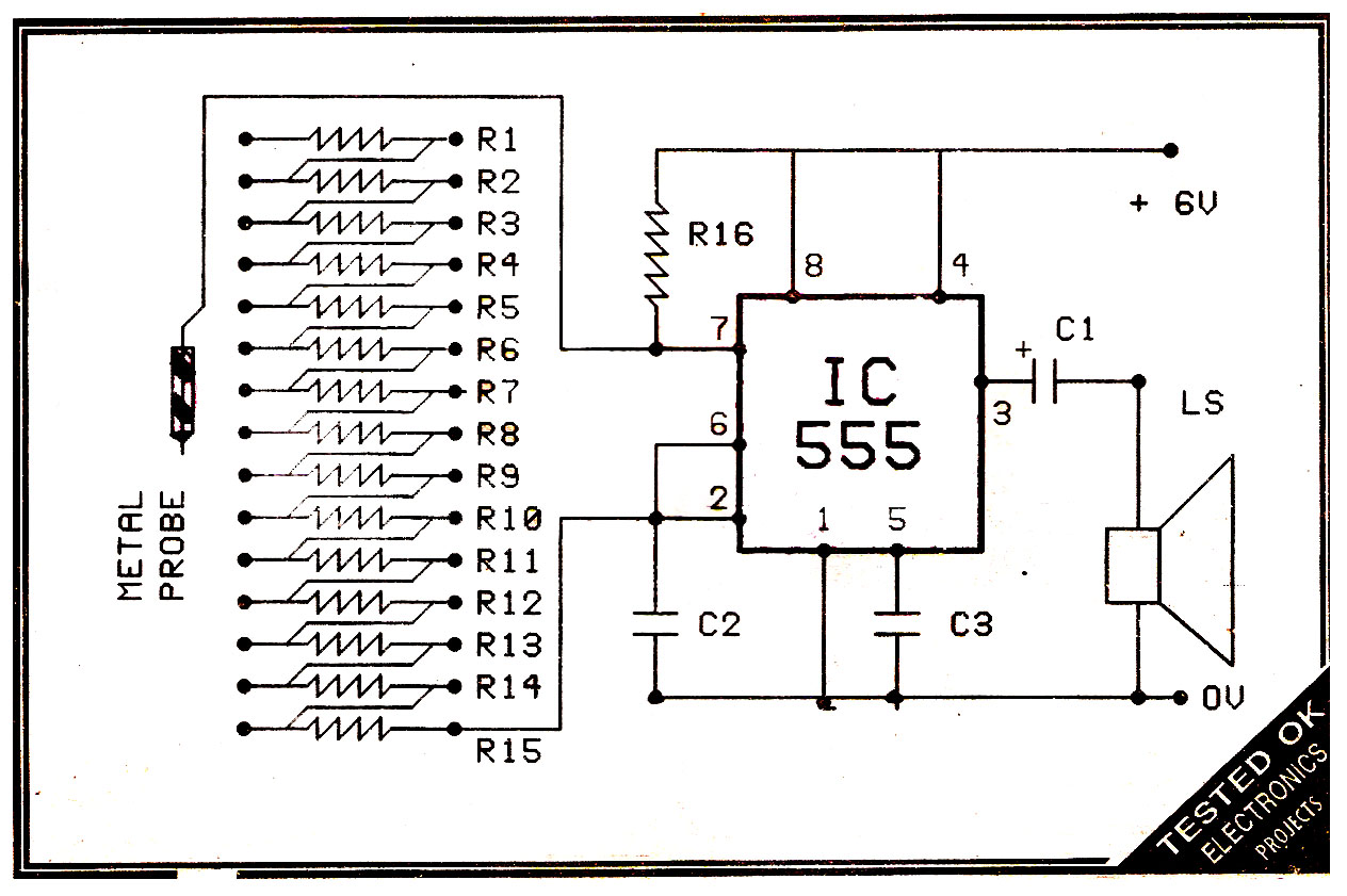 Electronic Harmonium Project Circuit Diagram
