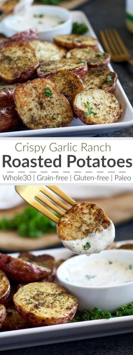 Crispy Garlic Ranch Roasted Potatoes Crispy Garlic Ranch Roasted Potatoes