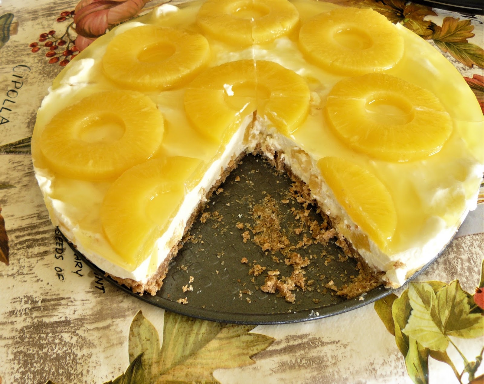 home made easy cakes No bake pineapple cheesecake