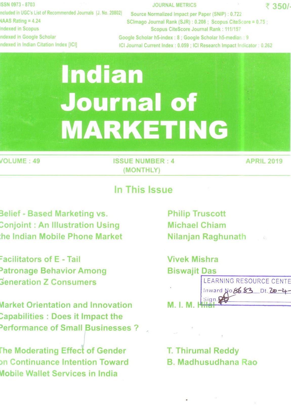 http://indianjournalofmarketing.com/index.php/ijom/issue/view/8431
