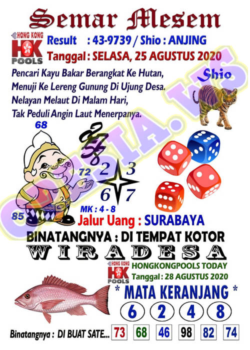 Syair Hk Selasa 25 Agustus 2020 Royal Syair
