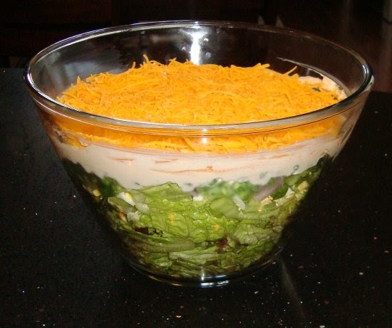 Sarah's Kitchen: Layered Pea Salad