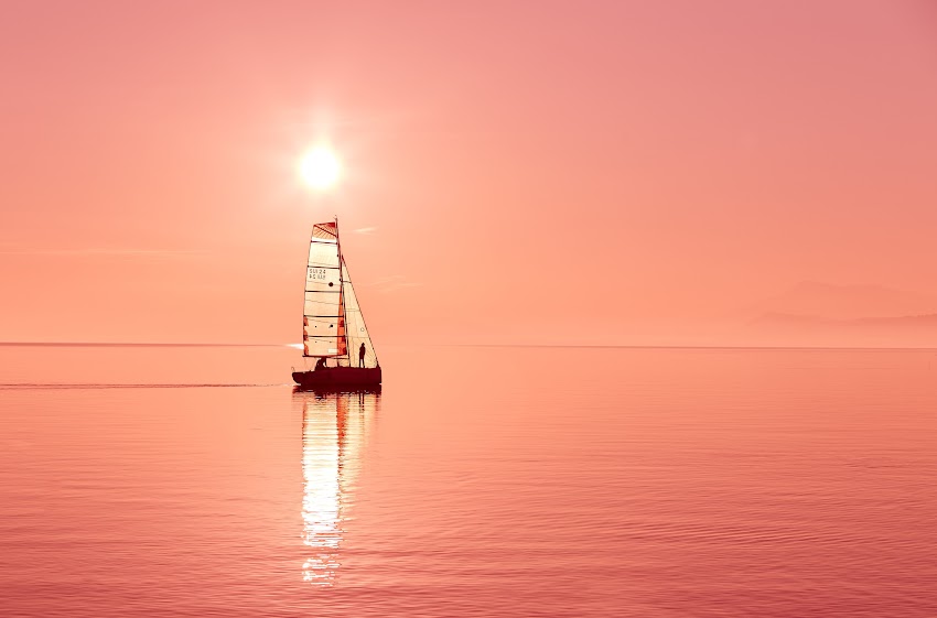 Boat On The Sea During Sunset Boat On The Sea During Sunset