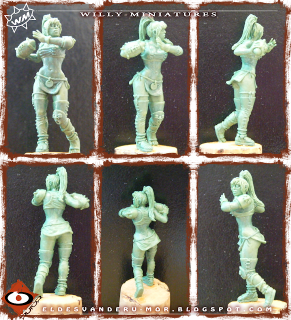 Bowl Amazon Team Thrower miniature by ªRU-MOR for WILLY Miniatures