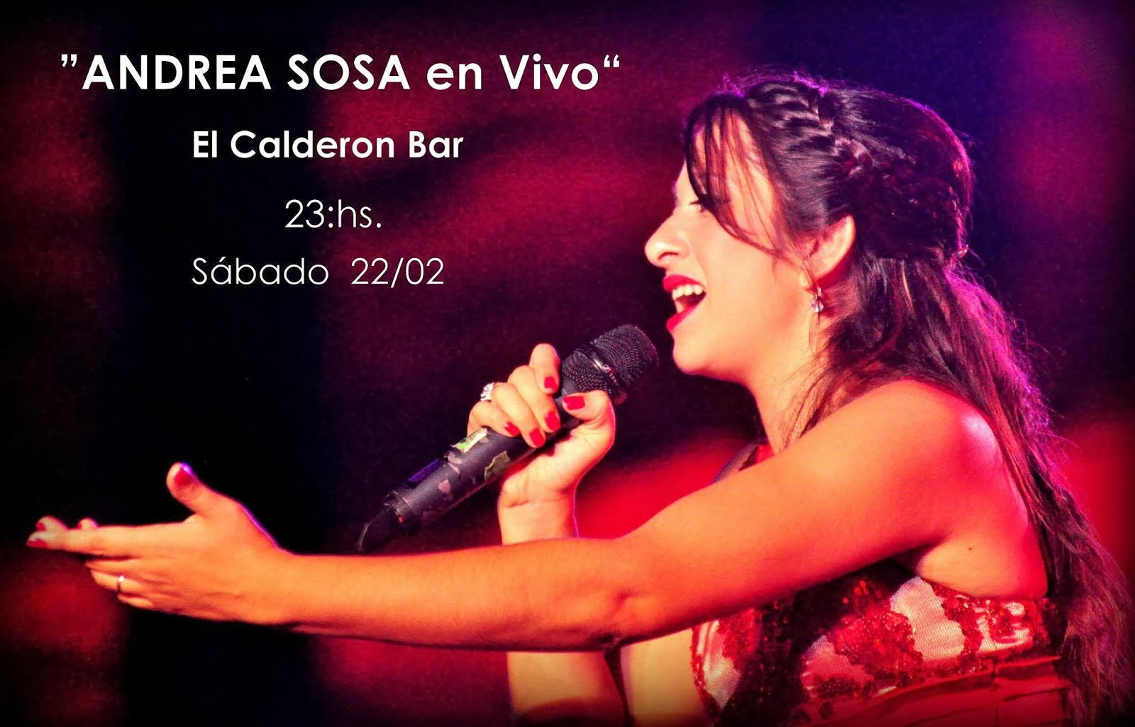 Andrea Sosa en vivo en El Calderón Bar+Chamame
