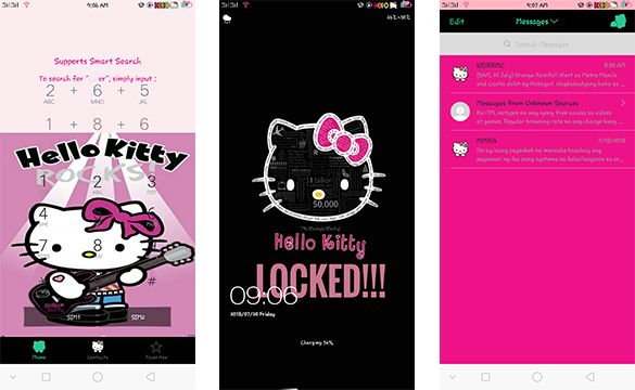 Oppo Theme: Oppo Black Pink Kitty Theme