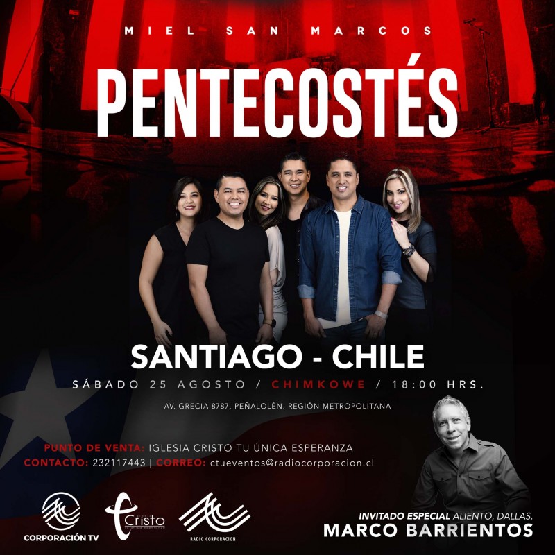 Miel San Marcos & Marco Barrientos en Santiago, Chile 25 de agosto de