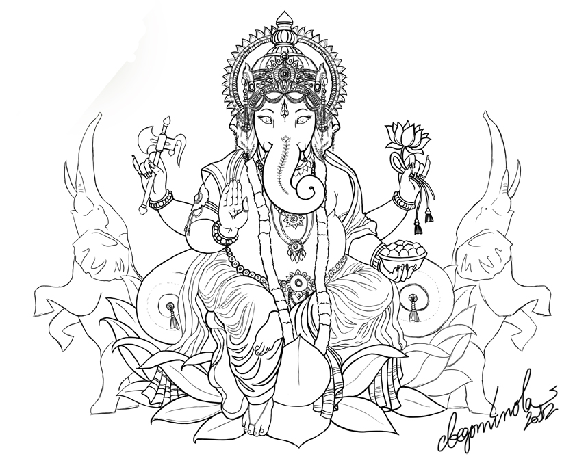 Ganesha+definitivo.jpg (840×677) | tattos per fer-se | Pinterest