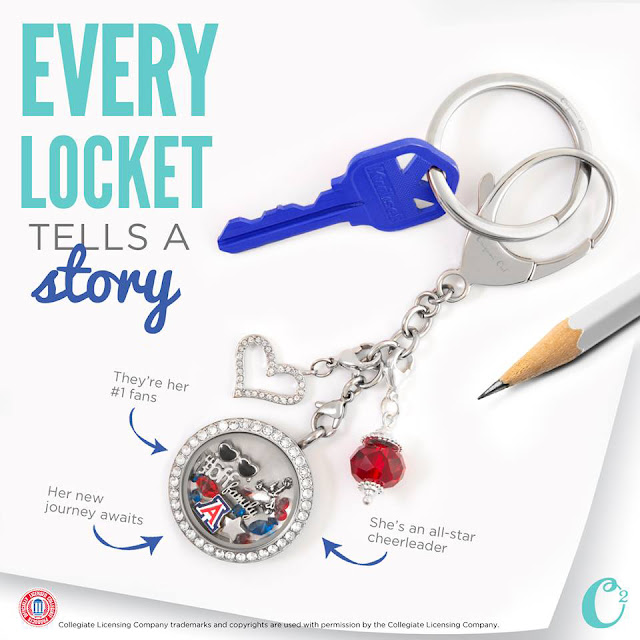 Ready for School Origami Owl Bag Clip + Keychain available at StoriedCharms.com