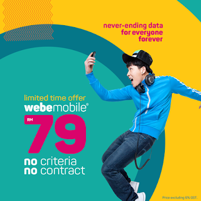 Malaysia webe mobile unlimited data plan discount promo