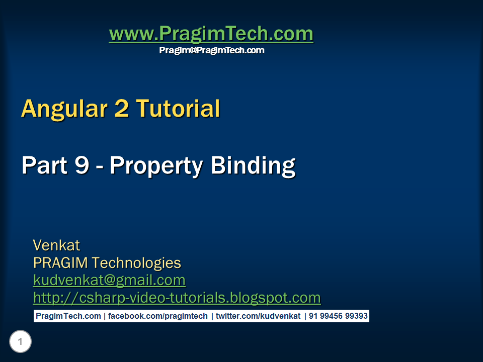 Sql server and c video tutorial property binding in angular 2