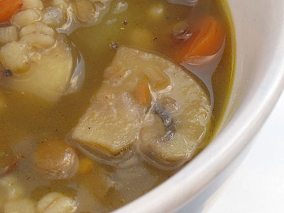 Mushroom, Lentil and Barley Soup