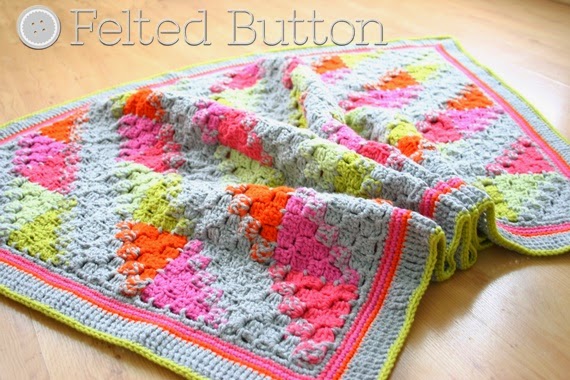 Puzzle Patch Blanket Crochet Pattern by Felted Button
