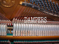 dampers in a real piano