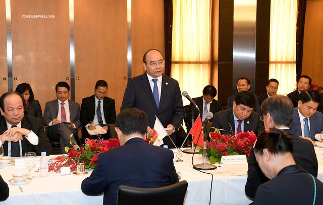 Thủ tướng Nguyễn Xuân Phúc toạ đàm với các doanh nghiệp Nhật Bản