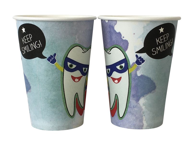 Paper dental cups in fun design