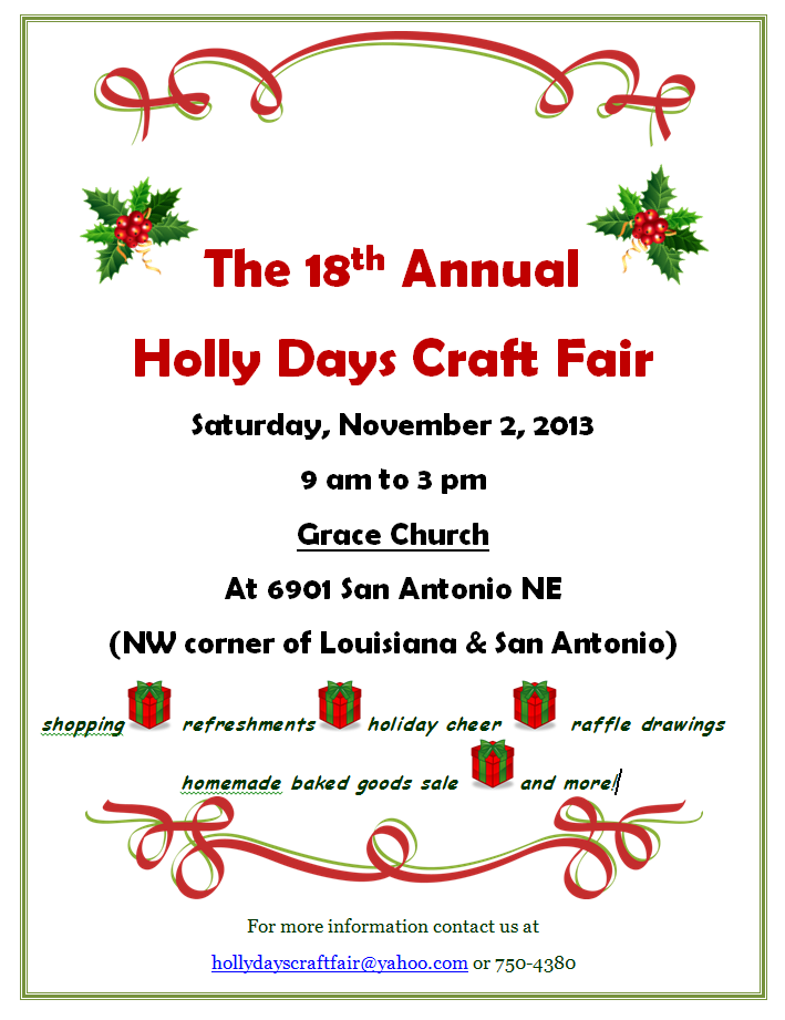 MOPSGraceChurch HollyDays Craft Fair
