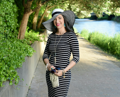Date Night Outfit with Floppy Hat
