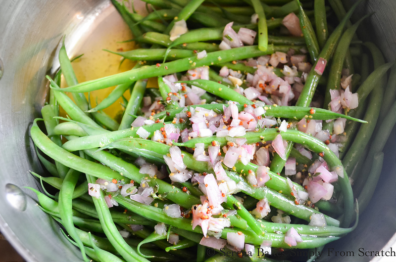 Green Bean Salad With Grainy Dijon Shallot Vinaigrette Serena Bakes