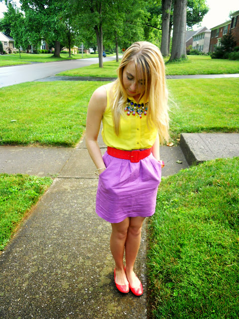 Comfortable in Your Style: Canary Yellow, Purple, and Red Accents ...
