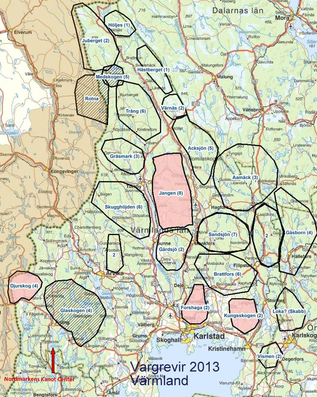 Karta över Glaskogen – Karta 2020