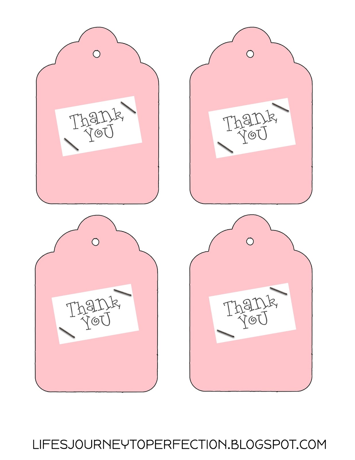 Life's Journey To Perfection: Thank You Gift Idea and Free Tags Printable