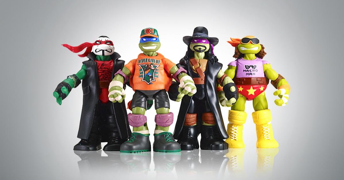 Super Punch WWE TMNT figures are available at Amazon