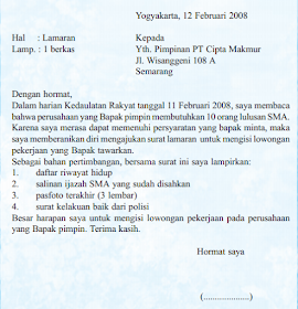 Generasi Intelektual Hal-hal Yang Perlu Diperhatikan Dalam Membuat Surat Lamaran Pekerjaan