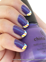 french tip nail colorful tutorial tips