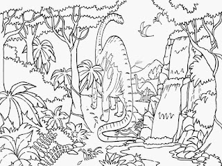 Sauropoda On Forest Coloring Page Sauropoda On Forest Coloring Page